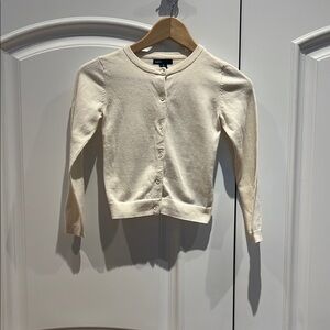 GAP Cream Button-Up Girls Cardigan 100% cotton